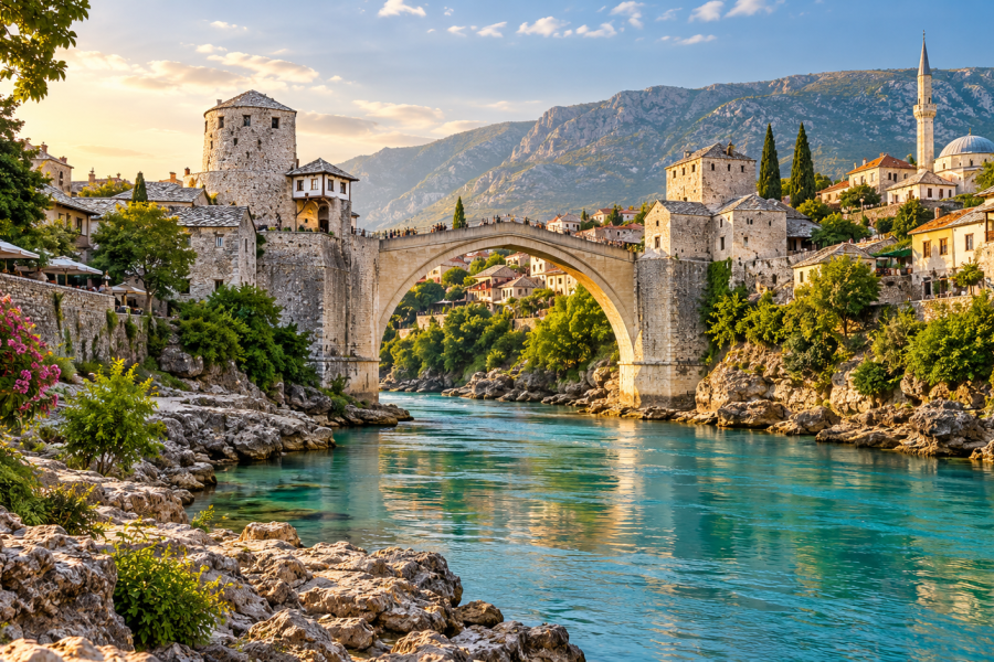 Mostar Köprüsü ve Neretva Nehri - temsili görsel